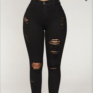 Fashion nova distressed jeans